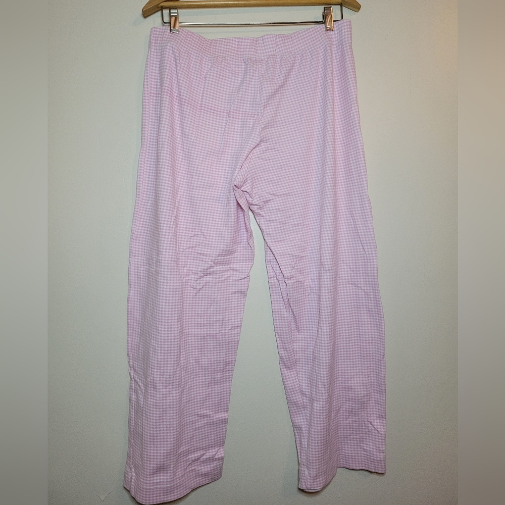 Hill House pink gingham pajama set, sz m - Picture 4 of 8